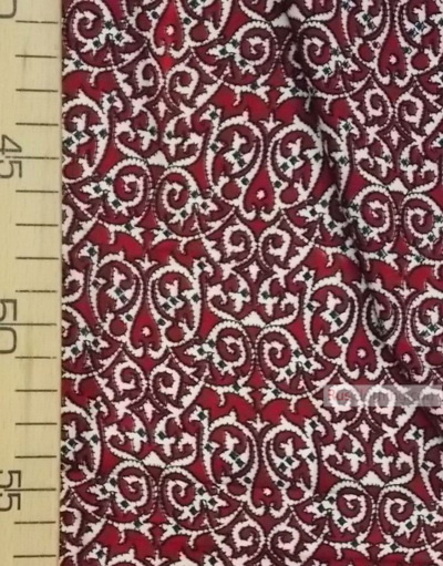 Tissu Viscose Imprimé au metre ''Patterns In Red''}