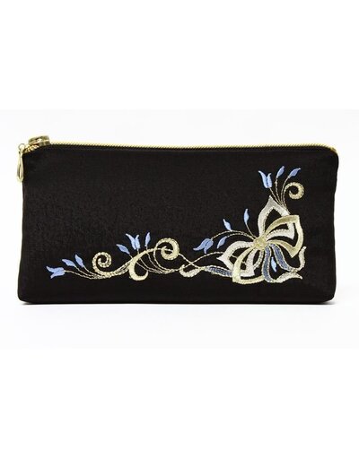 Etui à Lunettes Brodé d’or ''Flowers''