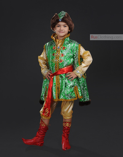 Russian Boy Khokhloma Costume