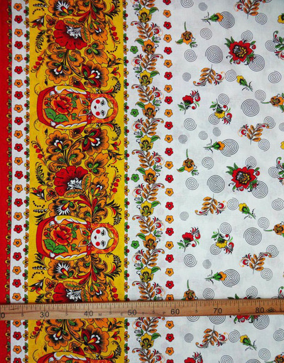 Russian matreshka fabric