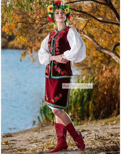 Ukrainian folk costume ''Agafya'' traditional women | RusClothing.com