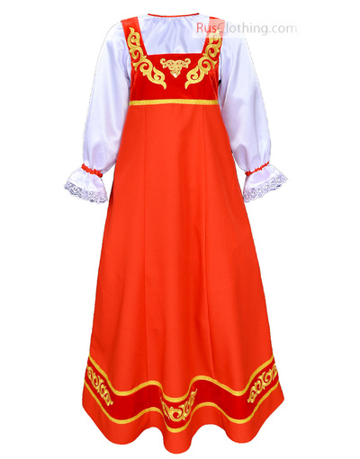 Tsarevna marine blue russian dress