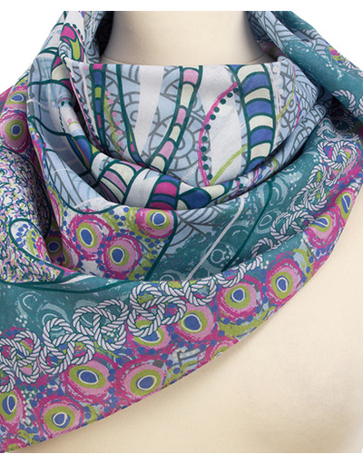 Cotton head scarf ''Meduse''