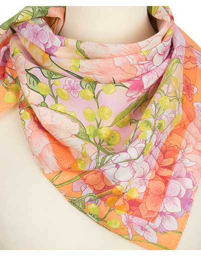 Cotton head scarf ''Hortensia''