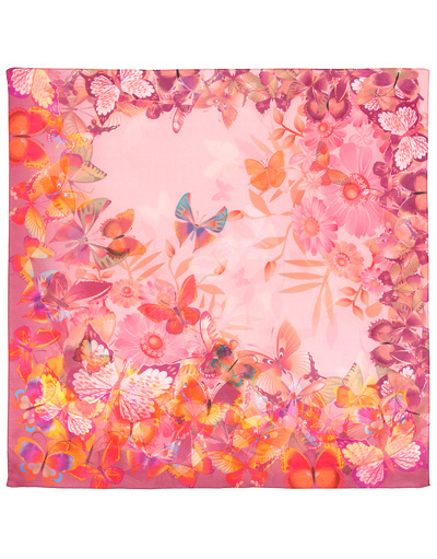 Cotton head scarf ''Butterfly summer''