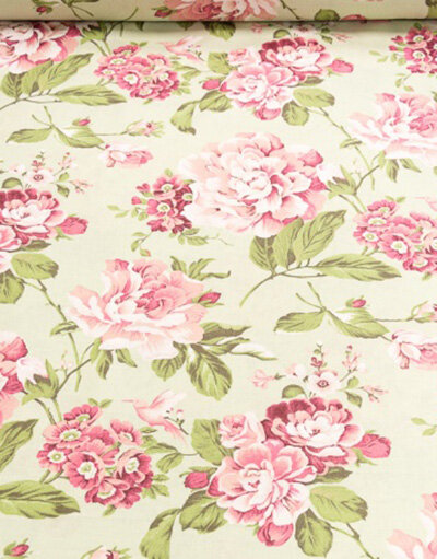 {[en]:Cotton fabric ''Dark red peonies''}