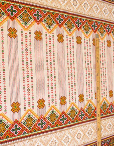 {[en]:Panama weave cotton ''Slavic Ornament''}