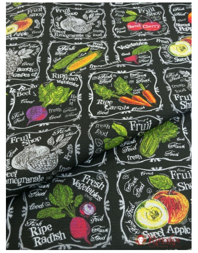 {[en]:Waffle fabric ''Fruits-vegetables''}
