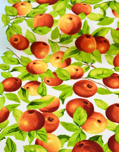 {[en]:Waffle fabric canvas ''Ripe apples''}