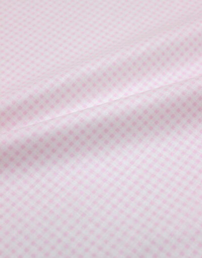 {[en]:Poplin cotton ''Pale pink checkwork''}