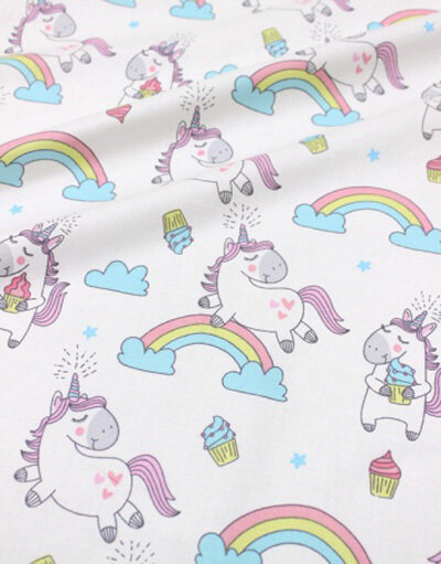 {[en]:Poplin cotton ''Unicorns''}