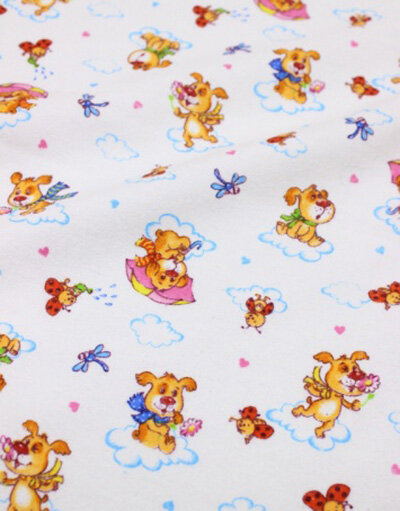 {[en]:Flannel cotton ''Flying dogs''}