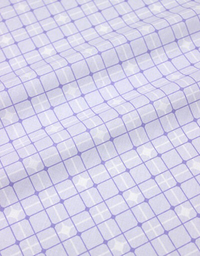 {[en]:Cotton percale ''Lilac grid''}