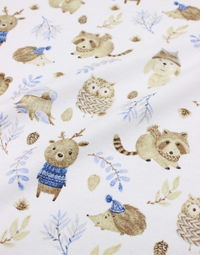 {[en]:Baby flannel fabric ''Forest chaos''}