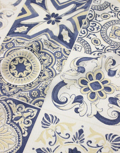 {[en]:Cotton fabric ''Antique bird''}