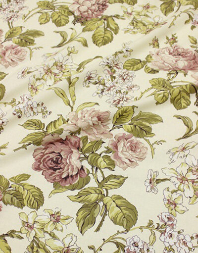 {[en]:Cotton percale fabric ''Prokhorov's Roses''}