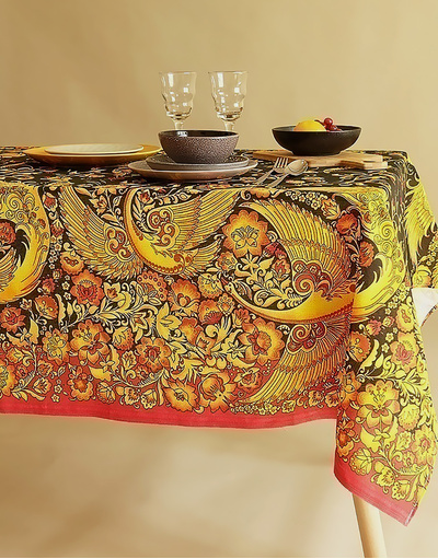 Vintage folk tablecloth
