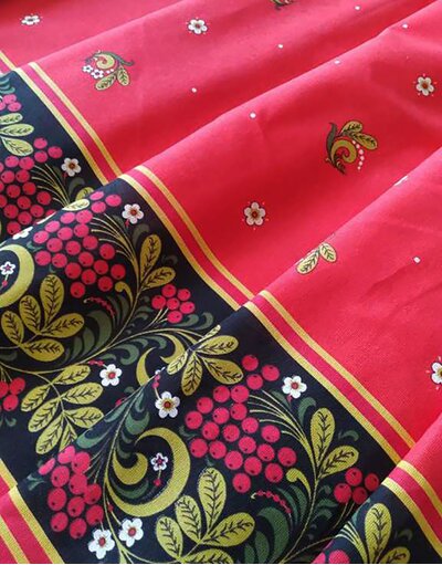 Vintage folklore table runner