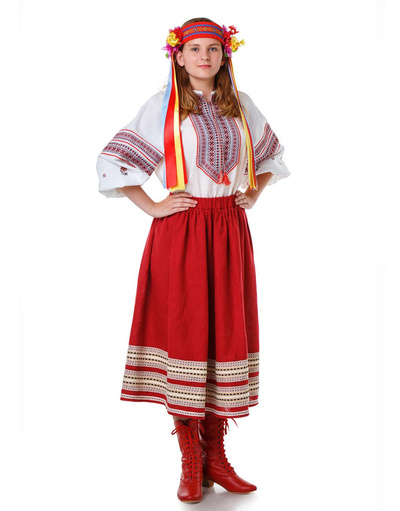 Traditional costume Ukrainian girl