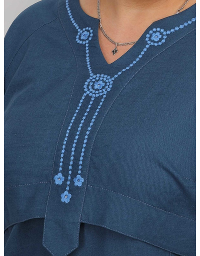 folk linen dress large sizes