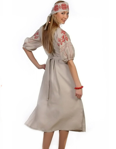 russian linen dress