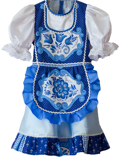 Gzhel style dress