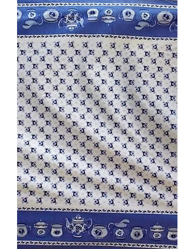 {[en]:Russian pattern Gzhel cotton fabric }