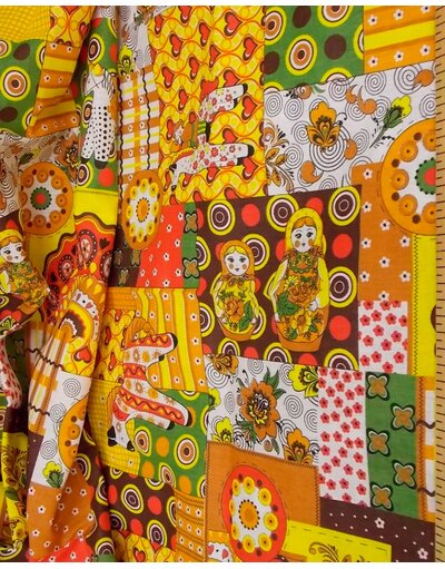 Russian linen matrioshka