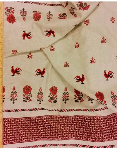 Russian patterns print ''Cockerels''