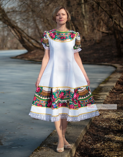 Russian dress Pavlovo Posad