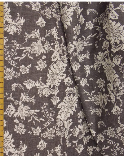 {[en]:Russian linen fabric by the yard Night flowers}