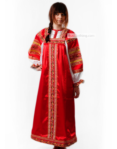 Vasilisa silk sarafan dress