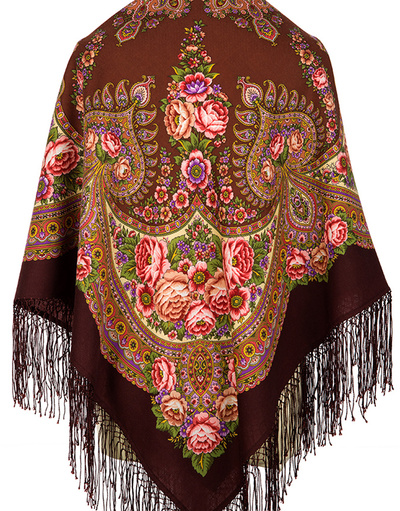Châle et foulard russe en laine ''Flame of the Heart''