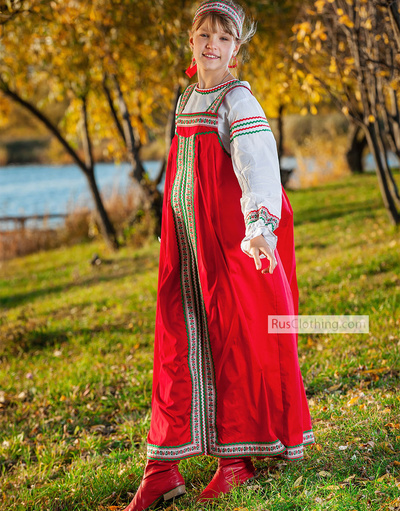 Russian folk dress ''Krasa'' | RusClothing.com