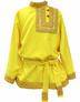 Traditional cotton Russian shirt ''Ruslan'' yellow