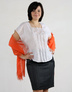 Linen blouse with embroidery ''Butterflies''