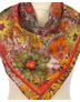 Cotton head scarf  ''Autumn tumult''