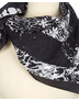 Cotton head scarf ''Black and White''