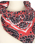 Cotton head scarf ''Frosty Winter'' red