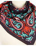 Cotton head scarf ''Red Paisley''