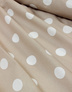 {[en]:Percale fabric ''Large polka dots on beige''}