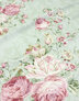 {[en]:Cotton fabric ''Jacquard flowers'' vintage mint}