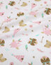 {[en]:Poplin cotton ''Woodland animals pink''}