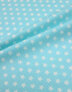 {[en]:Poplin cotton ''Small white stars on mint''}