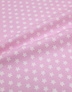 {[en]:Poplin cotton ''Small white stars on pink''}
