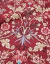 {[en]:Dark red cotton fabric ''Floral vignette''}