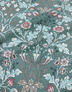 {[en]:Green cotton fabric ''Floral vignette''}