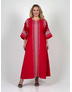 red linen dress