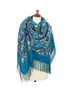 Wool shawl ''Beauty Queen'' blue