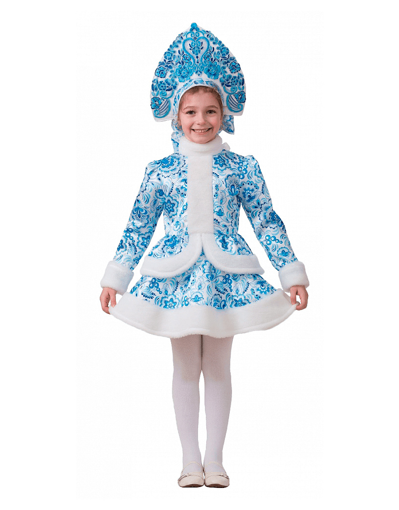 sz48 Russian Snegurochka Costume,Christmas New Year Premium Snow Maiden Outfit
